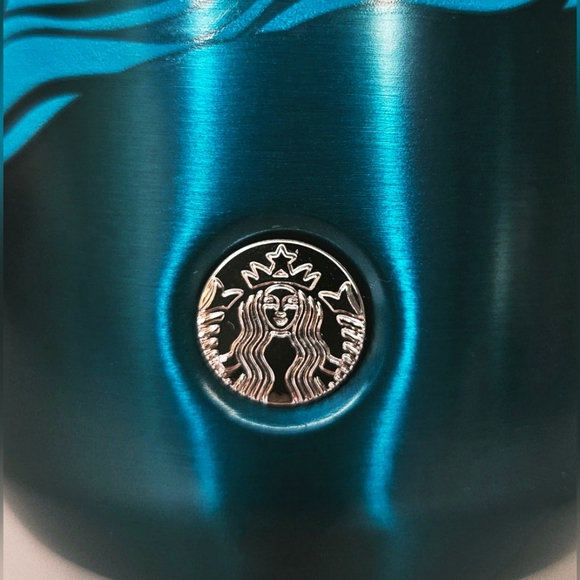 Starbucks 2023 Teal Mermaid 20oz Stainless Steel Vacuum Insulated Tumbler - Picture 6 of 6